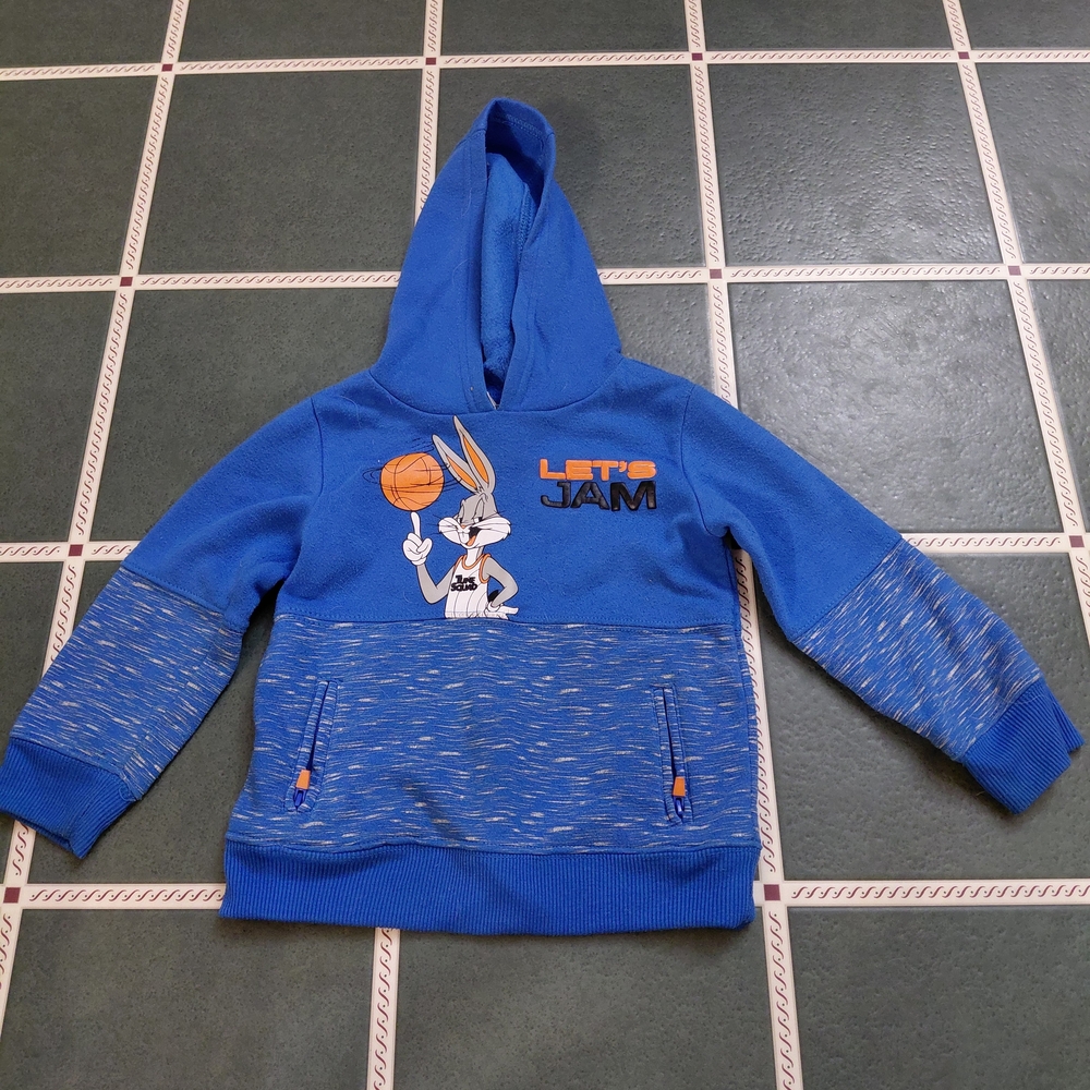 Warner Bros. Bright Blue Bugs Bunny 'Let's Jam' Hooded Sweatshirt